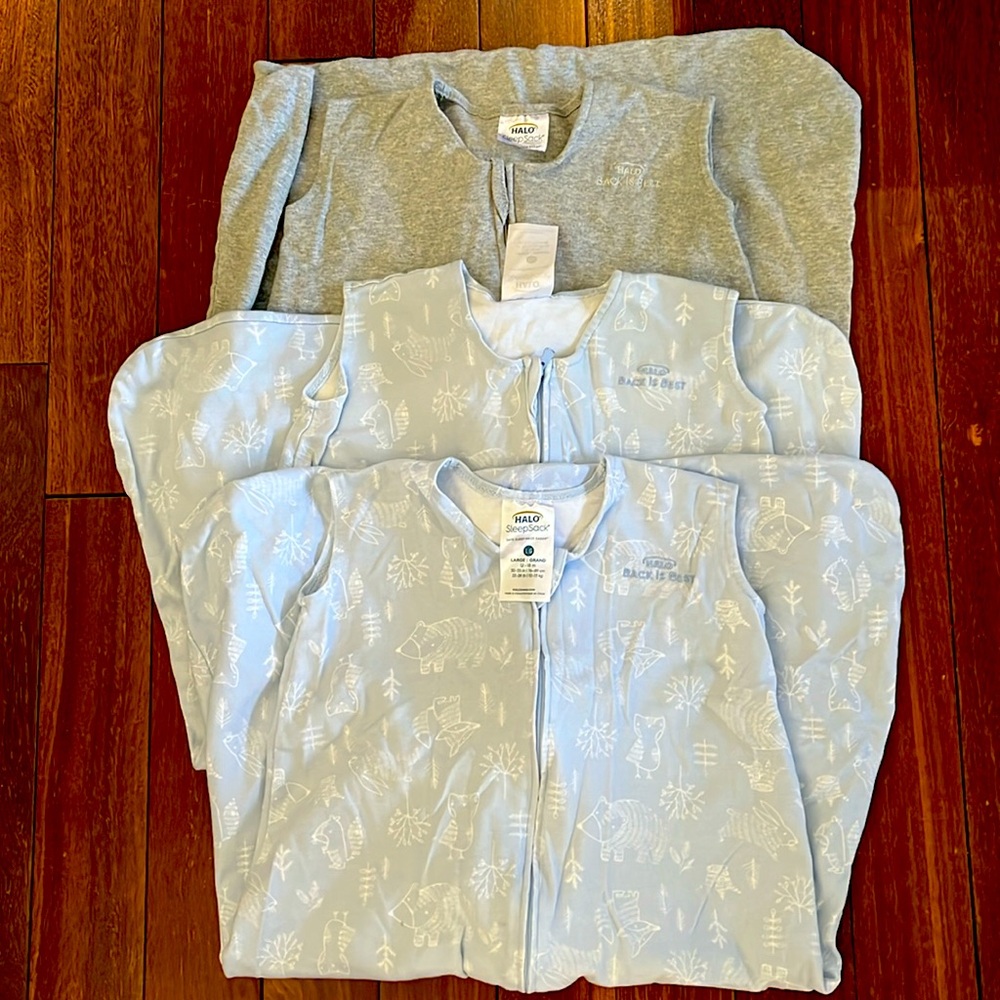 Halo sleep sacks lot of 3. Size large.